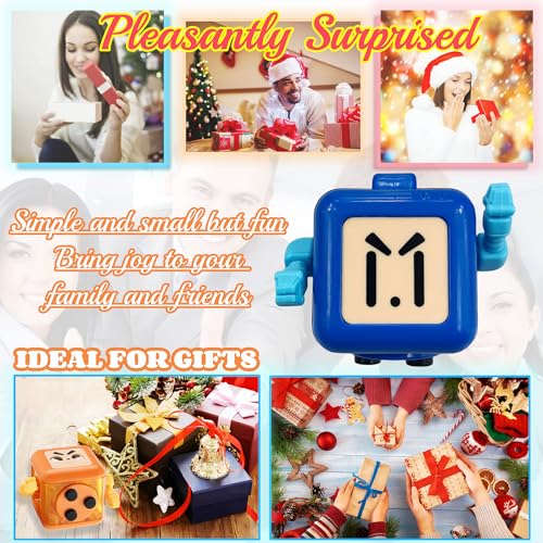 2 Pcs Fidget Stress Relief Robots Fidget Toys,Fidgets Magic Cube Relaxing Robot Hand-Held for Adults and Children, Killing Time Cool Fidget Block for ADD/ADHD/ Fidget Toy Gadget Robot Gifts (BO)