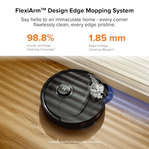 roborock Qrevo Pro Robot Vacuum and Mop with FlexiArm Design Edge Mopping, Dynamic Hot Water Mop Washing and Auto Mop Drying, Intelligent Dirt Detection, 7,000 Pa Suction