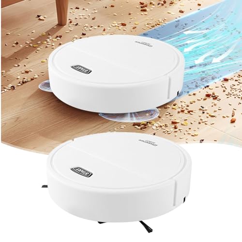 LAJPXKHY Intelligent Sweeping Robot, 3 in 1Household Cleaning and Sweeping Machine, Household Wireless Rechargeable Vacuum Sweeping for Pet Hair, All Floors, Carpets (White), TOI-5412