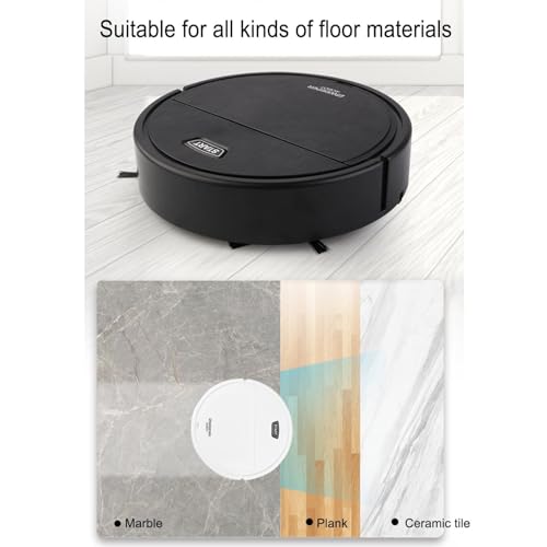 LAJPXKHY Intelligent Sweeping Robot, 3 in 1Household Cleaning and Sweeping Machine, Household Wireless Rechargeable Vacuum Sweeping for Pet Hair, All Floors, Carpets (White), TOI-5412