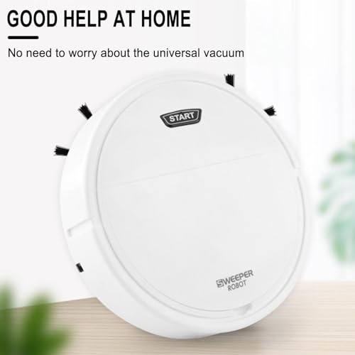 LAJPXKHY Intelligent Sweeping Robot, 3 in 1Household Cleaning and Sweeping Machine, Household Wireless Rechargeable Vacuum Sweeping for Pet Hair, All Floors, Carpets (White), TOI-5412