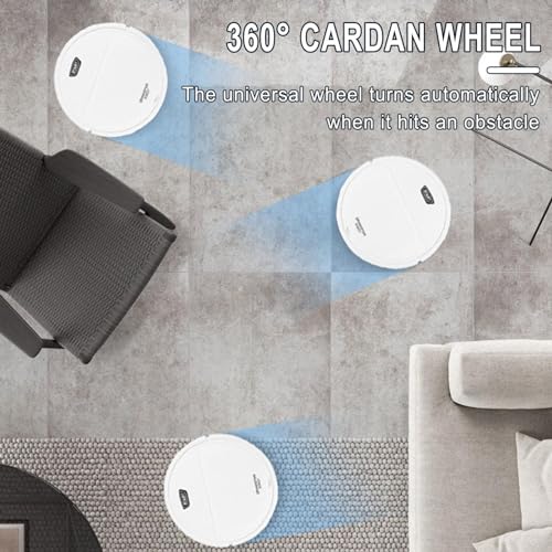 LAJPXKHY Intelligent Sweeping Robot, 3 in 1Household Cleaning and Sweeping Machine, Household Wireless Rechargeable Vacuum Sweeping for Pet Hair, All Floors, Carpets (White), TOI-5412