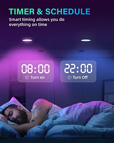 POWERASIA Smart Recessed Lighting 12 Pack, Ultra-Thin LED