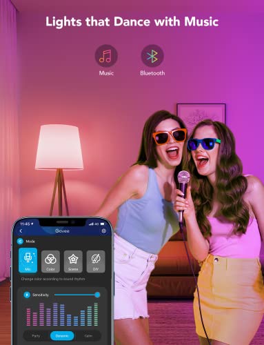 Govee Smart Light Bulbs with Music Sync, 16M Colors, 2 Pack
