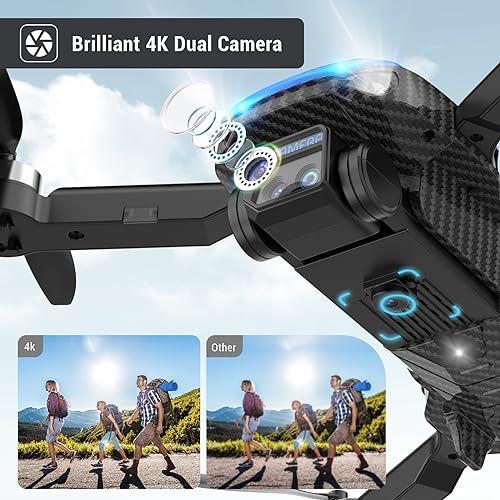 4K GPS Drone for Kids with 360 Flips