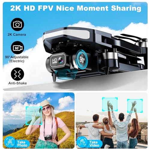 Foldable 2K HD Camera Drone with Gesture Control