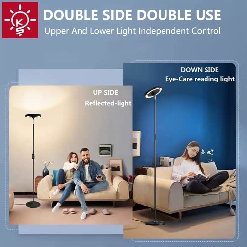 Double Sided LED Floor Lamp with Remote Control