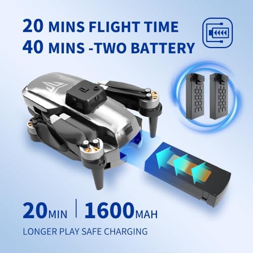 4K Foldable Drone with Adjustable Lens & Case