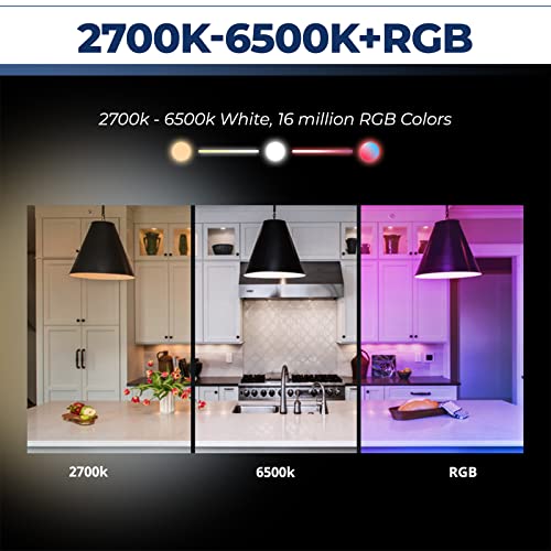 Smart Light Bulbs 100W Equivalent, WiFi Compatible, Color Changing