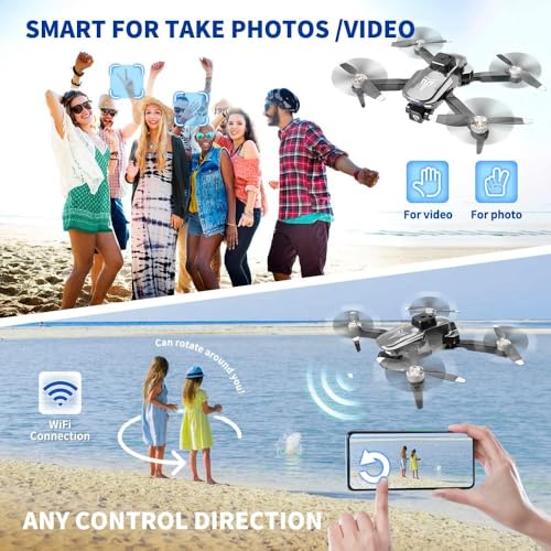 4K Foldable Drone with Adjustable Lens & Case