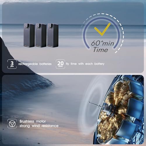 Foldable Drone with 2K Camera and 60+ Min Flight