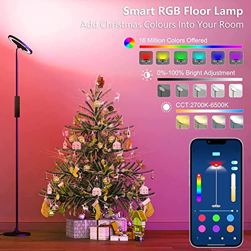 Double Sided LED Floor Lamp with Remote Control