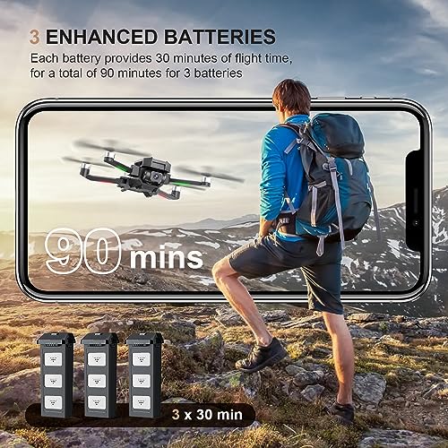 4K GPS Drone with Auto Return & 90 Min Flight