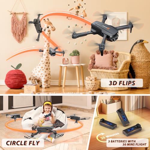 1080P HD Foldable Camera Drone with Altitude Hold