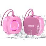 Pink Waterproof Bluetooth Speaker with RGB Lights