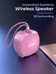 Pink Waterproof Bluetooth Speaker with RGB Lights