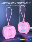 Pink Waterproof Bluetooth Speaker with RGB Lights
