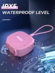 Pink Waterproof Bluetooth Speaker with RGB Lights