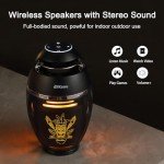 TWS Bluetooth Outdoor Speakers with Tiki Torch Lights