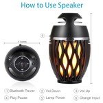 TWS Bluetooth Outdoor Speakers with Tiki Torch Lights