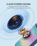 ANCOBER Bluetooth Speaker with Lights - Waterproof & Rechargeable