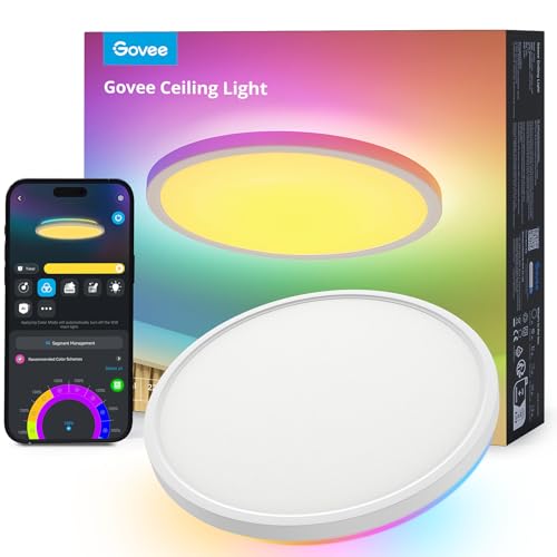 RGBIC Smart Ceiling Light with Alexa Control, 16M Colors