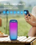ANCOBER Bluetooth Speaker with Lights - Waterproof & Rechargeable