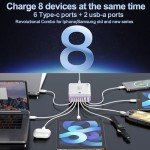 240W GaN USB C Fast Charger with 8 Ports