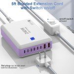 240W GaN USB C Fast Charger with 8 Ports
