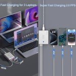 240W GaN USB C Fast Charger with 8 Ports