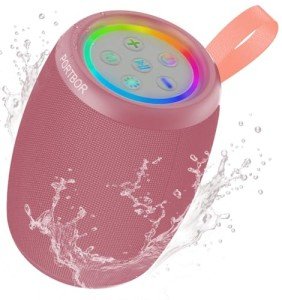 PORTBOR Wireless Bluetooth Speaker with Lights & Waterproof
