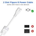 Versatile Figure 8 AC Power Cord for Gadgets