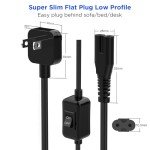 5ft Flat Plug Power Cord for Gadgets