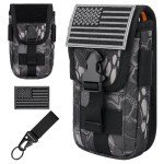 Tactical Phone Holster Pouch with US Flag Patch