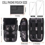 Tactical Phone Holster Pouch with US Flag Patch
