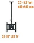Adjustable Ceiling LED TV Wall Mount 32-75 Inches