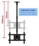 Adjustable Ceiling LED TV Wall Mount 32-75 Inches
