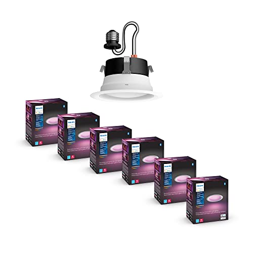 Philips Hue Smart Color-Changing LED Downlight 6-Pack