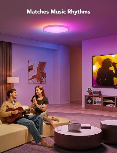 RGBIC Smart Ceiling Light with Alexa Control, 16M Colors
