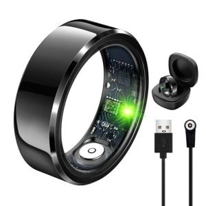 Twievo Smart Fitness Tracker Ring with Charging Case