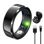 Twievo Smart Fitness Tracker Ring with Charging Case