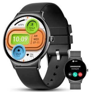 Smart Fitness Smartwatch with Bluetooth Calls and AMOLED Screen