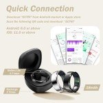 Smart Waterproof Health Ring with Fitness Tracker