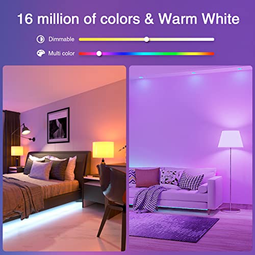 4-Pack Smart Light Bulbs, Color Changing, Voice Control
