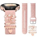 Flower Engraved Silicone Band for Samsung Galaxy Watch