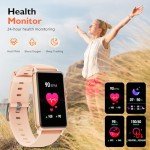 Stylish Pink Smartwatch for Calls – Unisex