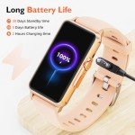 Stylish Pink Smartwatch for Calls – Unisex