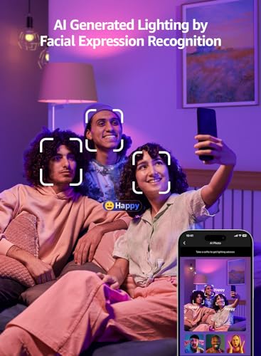 AI Smart Light Bulbs with Voice Control & Music Sync