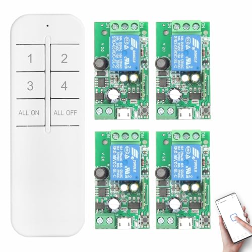 4-in-1 Smart Switch with WIFI & Bluetooth Control
