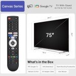 75" 4K Smart TV with Voice Assistant & Google Play